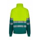 Sudadera de trabajo bicolor, cuello alto cremallera Velilla 305703