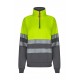Sudadera de trabajo bicolor, cuello alto cremallera Velilla 305703