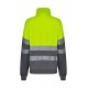 Sudadera de trabajo bicolor, cuello alto cremallera Velilla 305703