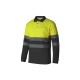 Polo de trabajo algodón bicolor manga larga alta visibilidad Velilla 305515
