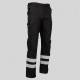 Pantalón multibolsillos elástico con bandas reflectantes 7502BR Garys