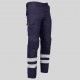 Pantalón multibolsillos elástico con bandas reflectantes 7502BR Garys