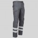 Pantalón multibolsillos elástico con bandas reflectantes 7502BR Garys