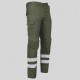 Pantalón multibolsillos elástico con bandas reflectantes 7502BR Garys