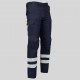 Pantalón multibolsillos elástico con bandas reflectantes 7502BR Garys