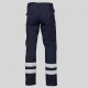 Pantalón multibolsillos elástico con bandas reflectantes 7502BR Garys