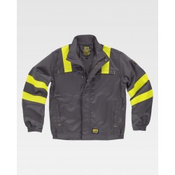 Cazadora ignífuga y antiestática cintas reflectantes termoselladas WorkTeam B1196