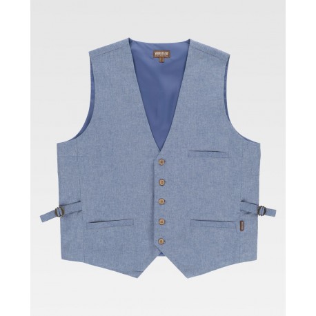 Chaleco de Trabajo Vaquero de Hombre con bolsillos WorkTeam B9034