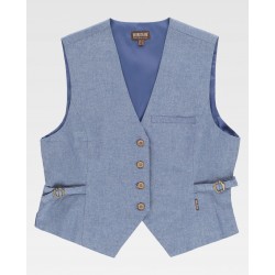 Chaleco de Trabajo Vaquero Mujer y Bolsillo WorkTeam B9036