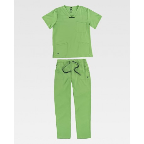 Conjunto sanitario de Trabajo Elástico Casaca y Pantalón WorkTeam B9140
