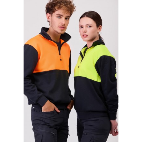 Sudadera de Trabajo Combinada Alta Visibilidad Cuello Alto WorkTeam C9840