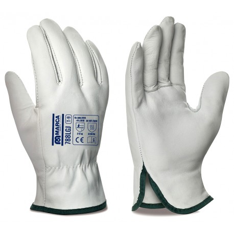 Guante de trabajo tipo conductor flor vacuno con ribete MARCA 788LGJ