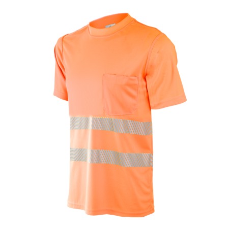 Camiseta de trabajo manga corta segmentada Alta Visibilidad Chintex 1030CZ