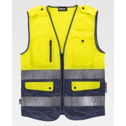Chaleco de Trabajo Alta Visibilidad Combinada y Galoneras WorkTeam C3608