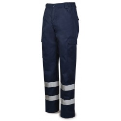 Pantalón de Trabajo Poliéster Algodón Bandas Reflectantes MARCA 388PCR
