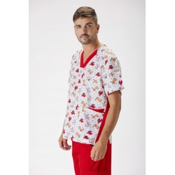 Casaca unisex combinada perros de manga corta con tejido elástico WorkTeam B9862