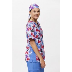 Casaca unisex combinada Caritas Manga Corta elástica WorkTeam B9866