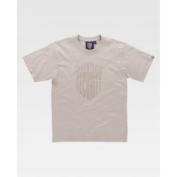Camiseta de Trabajo Cuello Redondo con estampado en pecho WorkTeam S6621