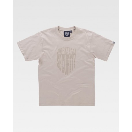 Camiseta de Trabajo Cuello Redondo con estampado en pecho WorkTeam S6621