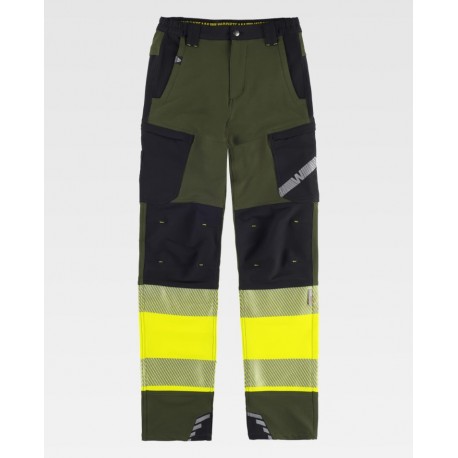 Pantalón de trabajo elástico tricolor WorkTeam C3555