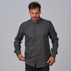 Camisa hombre Leone Slim Fit Garys 299300 – Popelín cuello mao