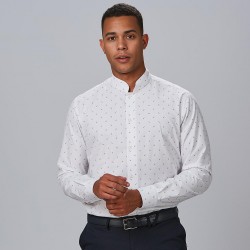 Camisa hombre Slim Fit Giuseppe Garys 260029 – Popelín 100% Algodón, cuello mao