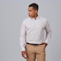 Camisa hombre Slim Fit Vito Garys 260028 – Popelín 100% Algodón (estampado banderas)
