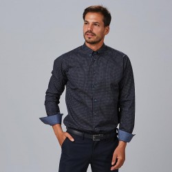 Camisa hombre Slim Fit Nino Garys 260026 – Popelín elástico