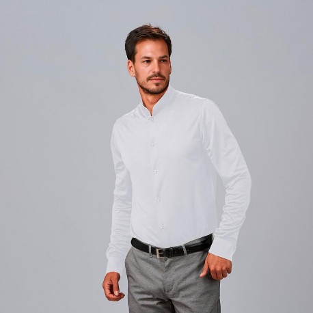 Camisa Masculina CARWORNIC Manga Comprida - Zíper 1/4 Slim Fit Algodão Elástico