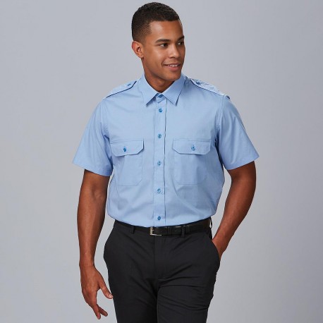 Camisa unisex charreteras Manga Corta Red Line Garys 260017 – Serene popelín elastán.