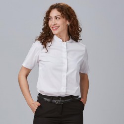 Camisa mujer cuello mao – Garys 240004 (manga corta, semi ajustada)