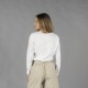 Camisa mujer cuello mao Kaula – Garys 210006 (lino algodón, semi ajustada)