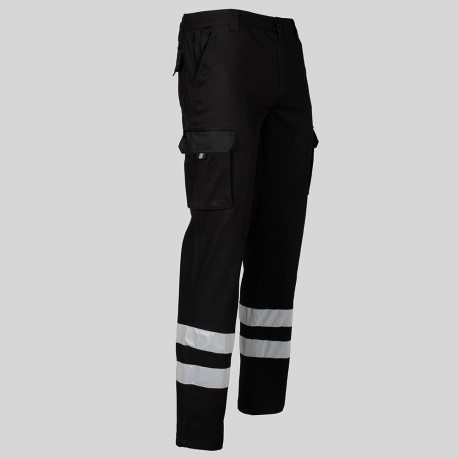Pantalón unisex multibolsillos elástico con bandas reflectantes – Garys 7501BR