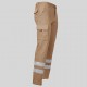 Pantalón unisex multibolsillos elástico con bandas reflectantes – Garys 7501BR