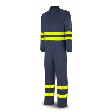 Buzo ignífugo antiestático multinorma con reflectantes Marca PL 988BIAV | Suministros Laborales