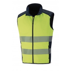 Chaleco SoftShell alta visibilidad bandas segmentadas Marca PL 288VSF | Suministros Laborales