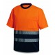 Camiseta alta visibilidad bicolor bandas segmentadas 150 g Marca PL 1288TSAVCP | Suministros Laborales