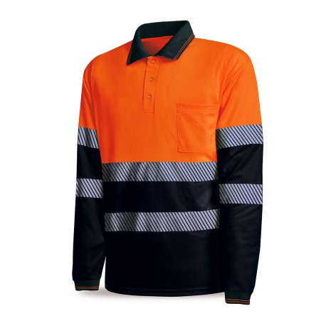 Polo alta visibilidad bicolor bandas segmentadas 150 g Marca PL 1288PAVLP | Suministros Laborales