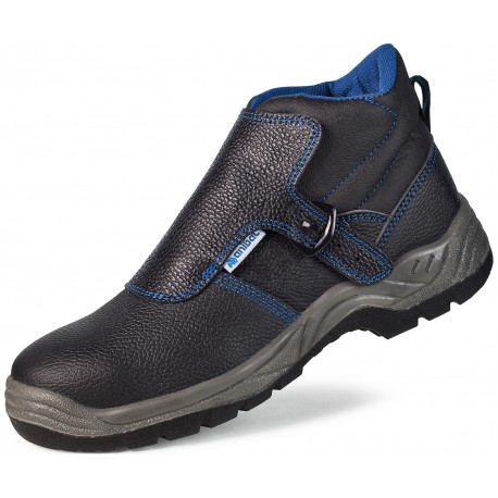 Bota piel negra Soldador hebilla S1P con suela de Poliuretano doble densidad VULCANO MARCA 1688 BSO