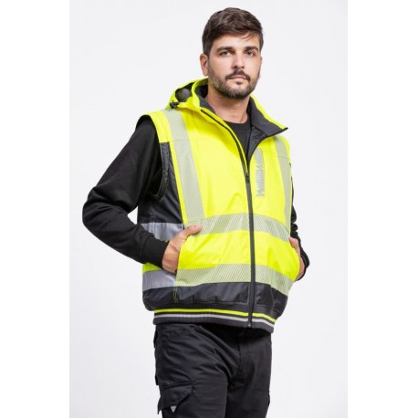 Piloto alta visibilidad impermeable con mangas desmontables WorkTeam C3535 | Suministros Laborales