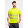 Camiseta de alta visibilidad de manga corta en poliéster micropiqué con cintas reflectantes segmentadas WorkTeam C3970