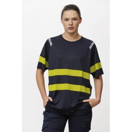 Camiseta alta visibilidad manga corta micropiqué WorkTeam C3978 | Suministros Laborales