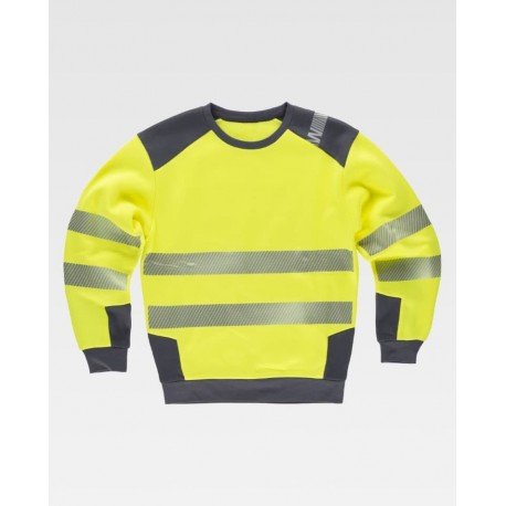 Sudadera alta visibilidad cuello redondo WorkTeam C9041 | Suministros Laborales
