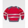 Sudadera de alta visibilidad con cuello redondo y cintas reflectantes discontinuas WorkTeam C9042