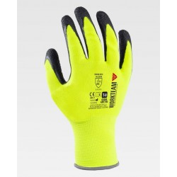 Guantes látex estriado poliéster 13G WorkTeam G6000 | Suministros Laborales
