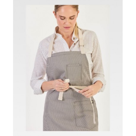 Delantal con peto a rayas 68x85 WorkTeam M732 | Suministros Laborales
