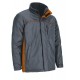 Parka de trabajo impermeable bicolor THUNDER Valento con tejido canvas, costuras termoselladas, capucha regulable, forro polar e