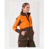 Chaqueta workshell combinada de manga ranglán con bolsillo en pecho, bolsillos laterales y tejido elástico WorkTeam S8634
