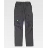Pantalón elástico multibolsillos con presillas fluorescentes a contraste y corte slim fit WorkTeam WF3250