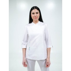 Casaca sanitaria entallada cruzada WorkTeam B9511 | Suministros Laborales